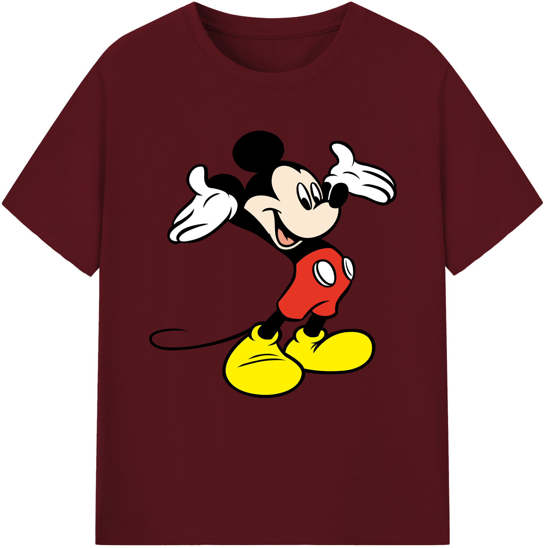 （画像用） ミッキーマウス Mickey Mouse 綿100％半袖Tシャツ（フロントプリント）